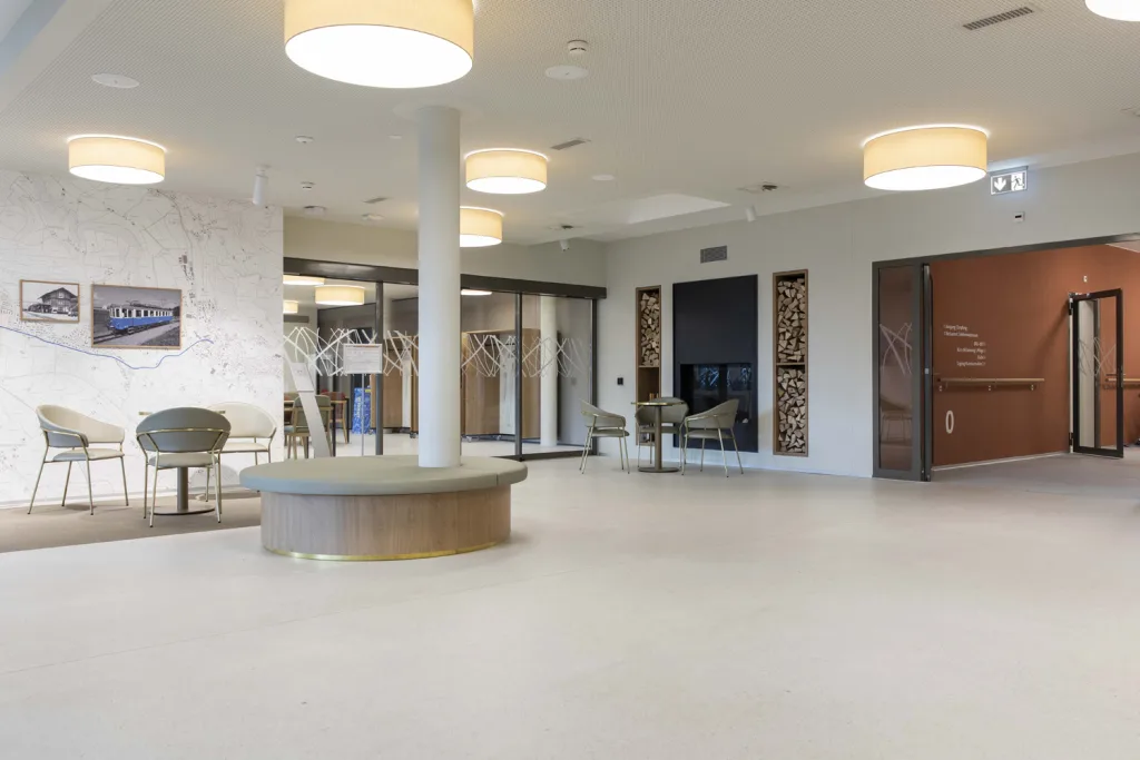 Terrazzoboden in Eingangshalle