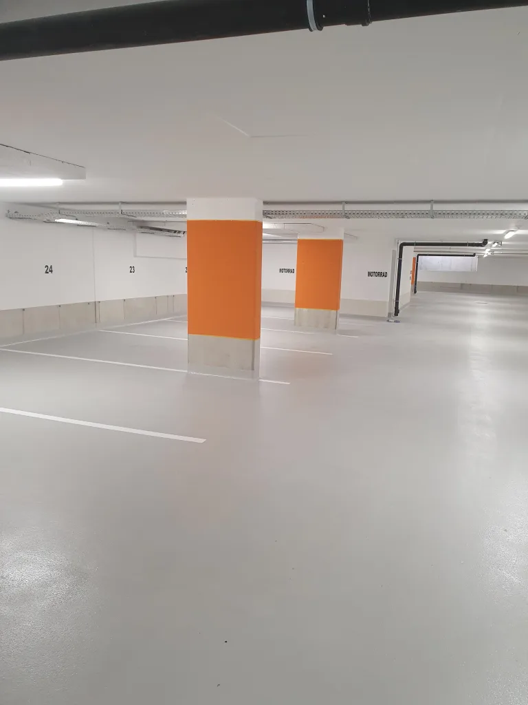 Flooring for the underground car park